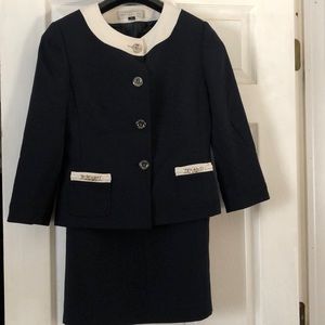 Tahari Navy Blue Suit